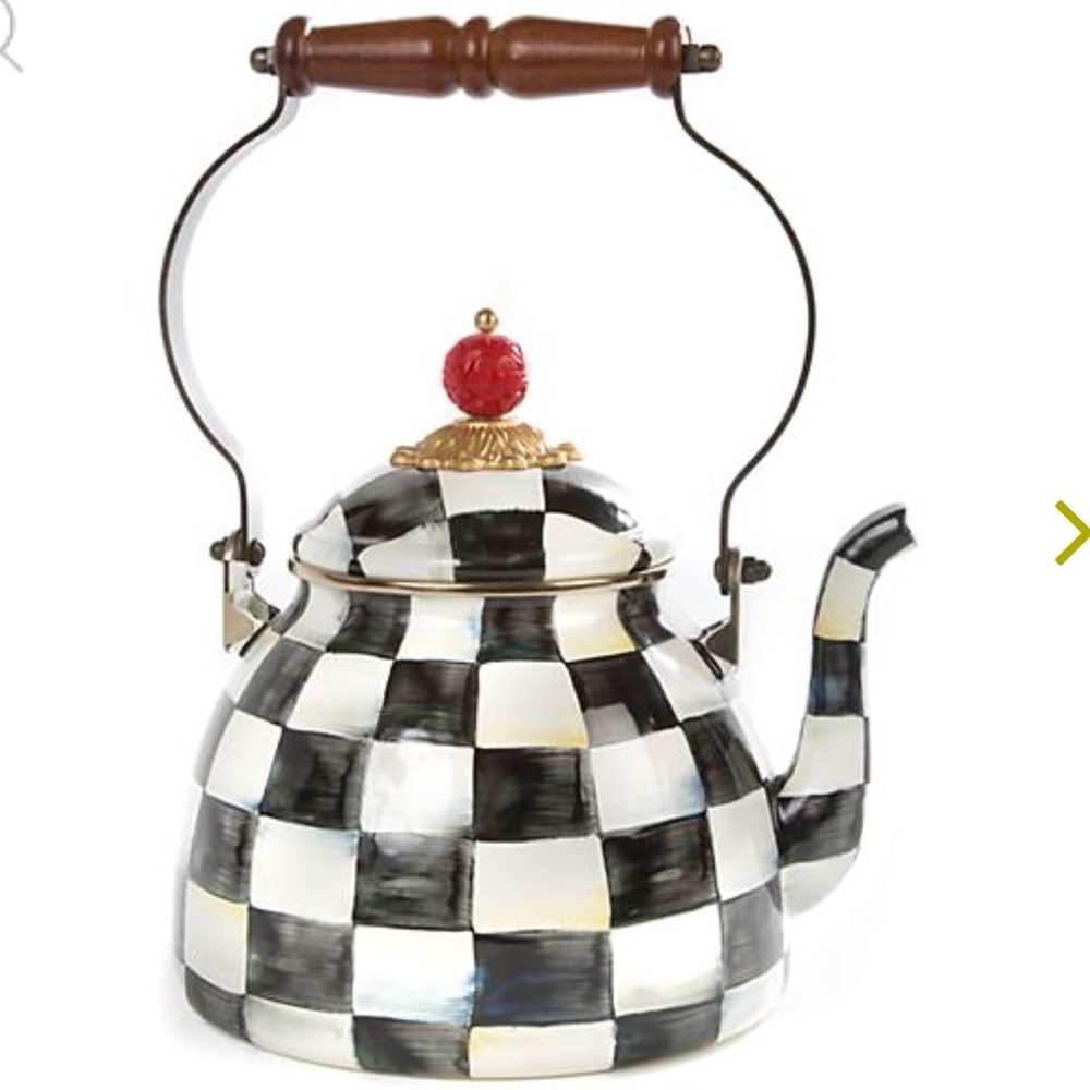 Courtly Check Enamel Tea Kettle - 2 Quart